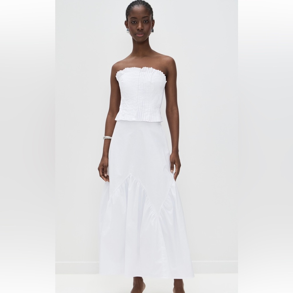 Line & Dot White Maxi Dress